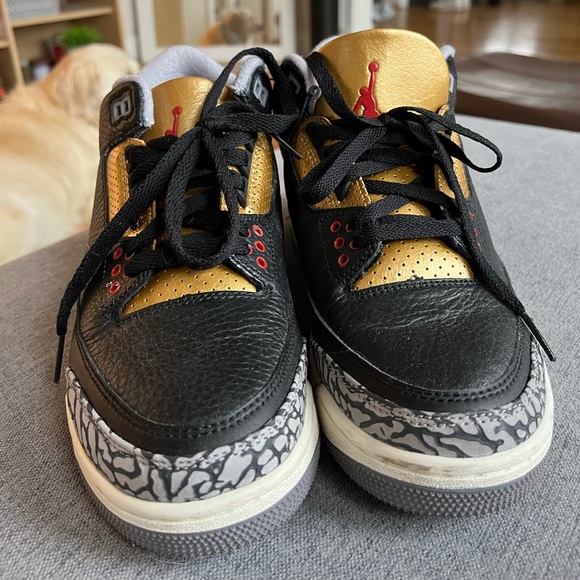 Air Jordan 3 Retro Black Cement Gold - Picture 3 of 8